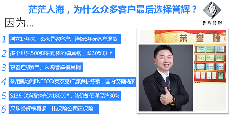 現在譽輝模具鋼的六大個理由